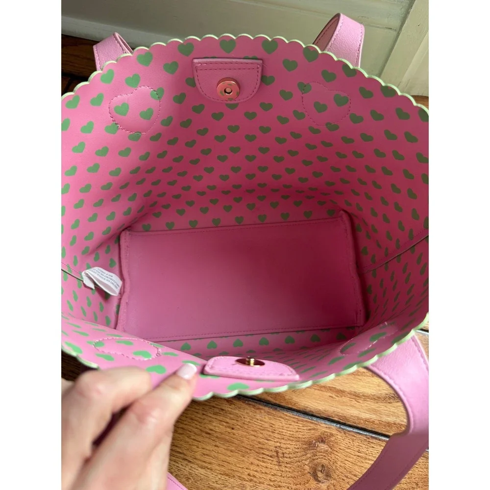 Juicy Couture Y2K Sweet Break Time 2 in 1‎ Tots Bag AND Wristlet Heart Checkered